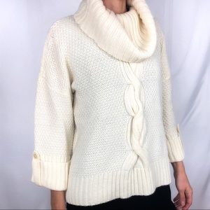 Talbots Petites chunky knit pullover sweater